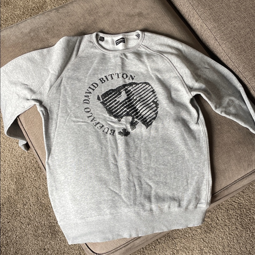 Buffalo David Bitton Light Gray Crewneck Sweater